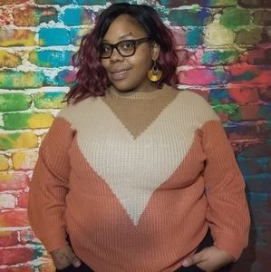 Rust Chevron Sweater